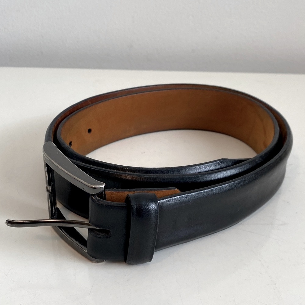 Remo Tulliani Men's Black Leather Belt Size 36